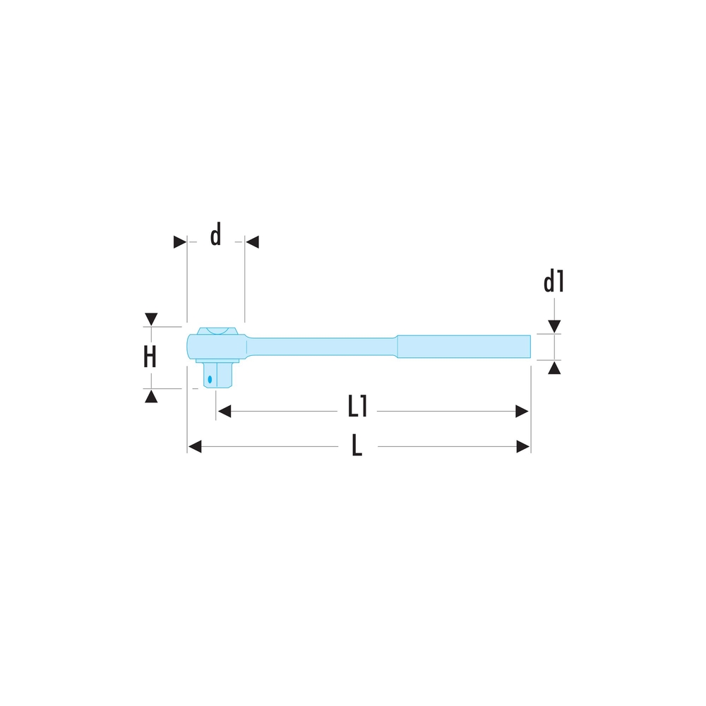 Cliquet 1/2' long - FACOM - S.154