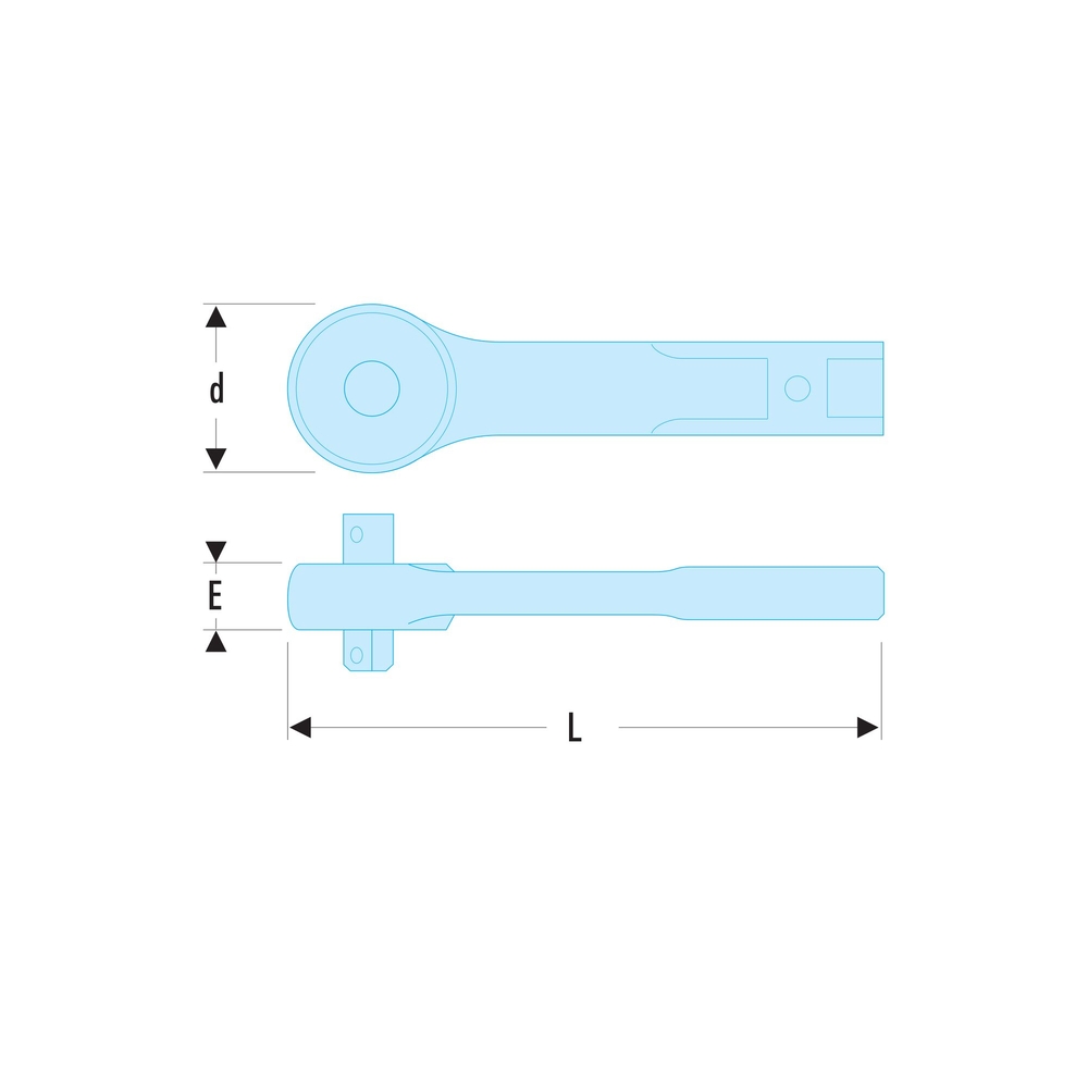 Carré conducteur pour Clé 203 - FACOM - S.203E