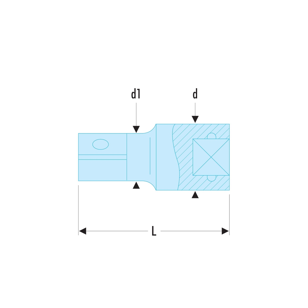Rallonge 1/2' longueur 130 mm - Par 5 - FACOM - S.210