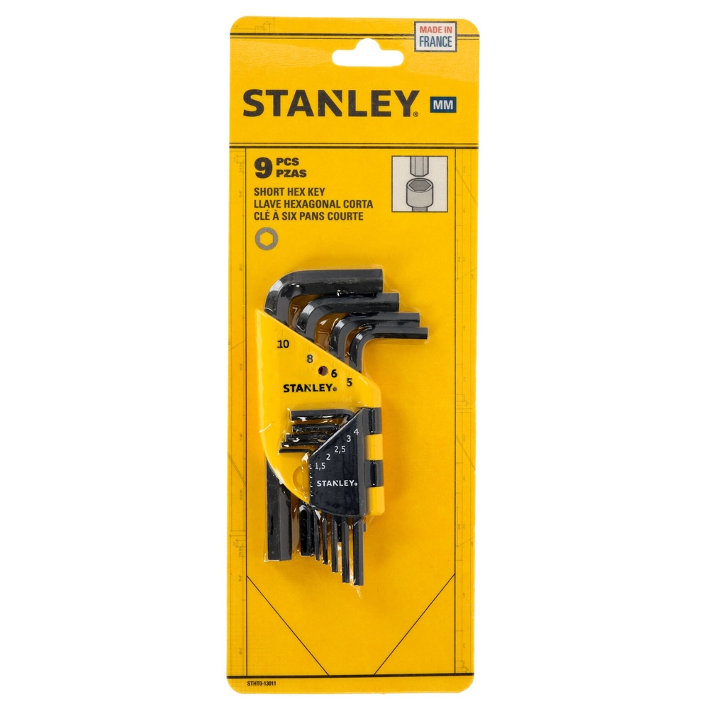 Clé mâle courte - étui de 9 pièces - STHT0-13011 - STANLEY
