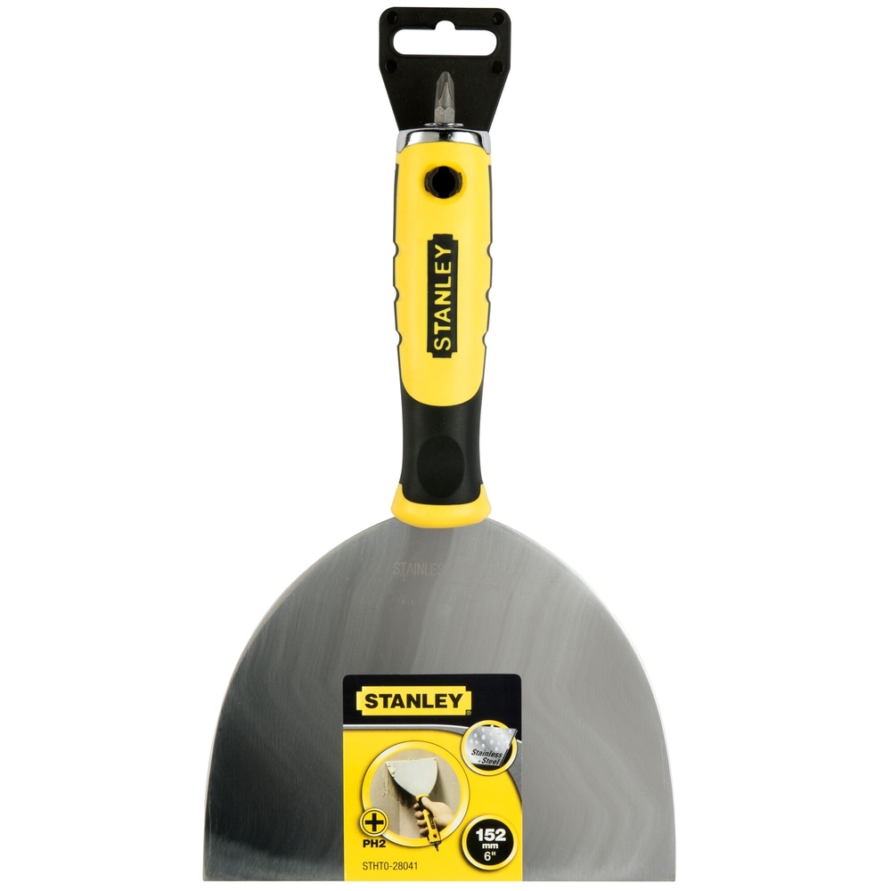 Spatule de plâtrier lame acier inoxydable 150 mm avec embout PH2 - STHT0-28041 - STANLEY