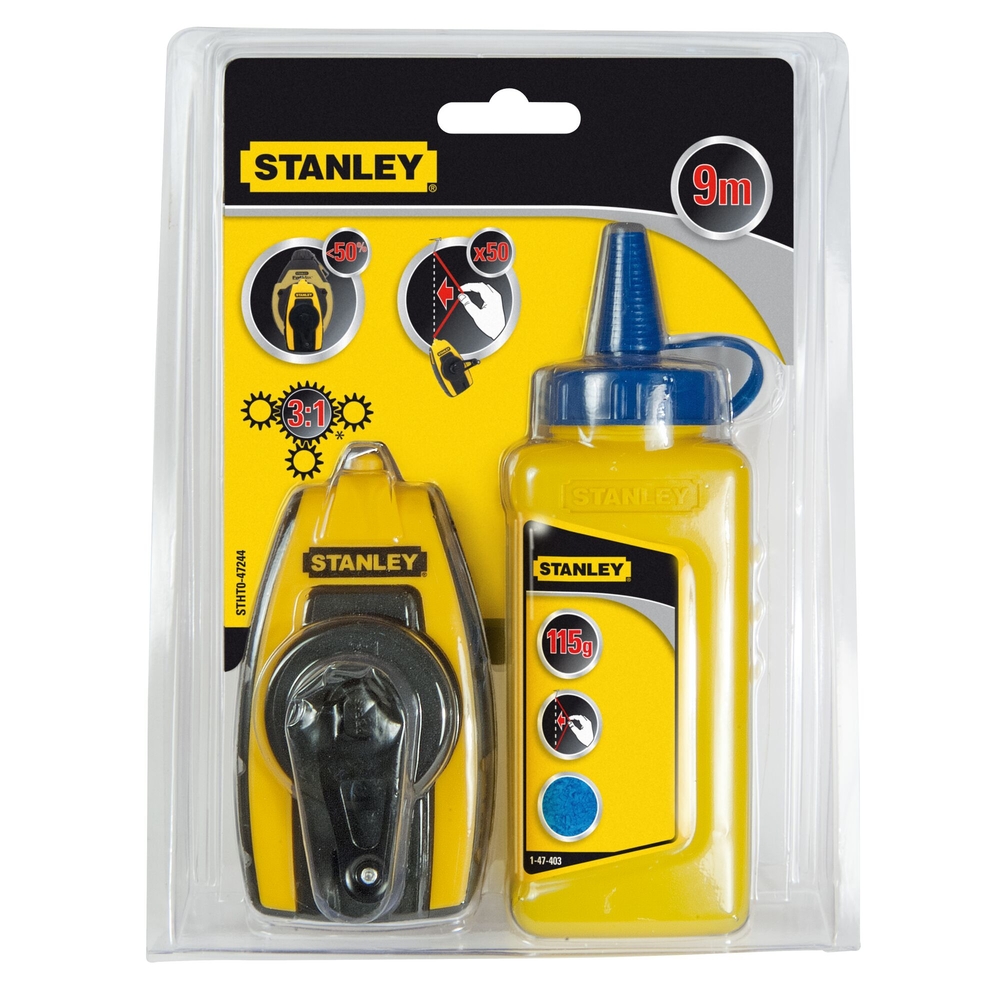 Kit cordeau traceur 9 m compact + poudre - STHT0-47244 - STANLEY