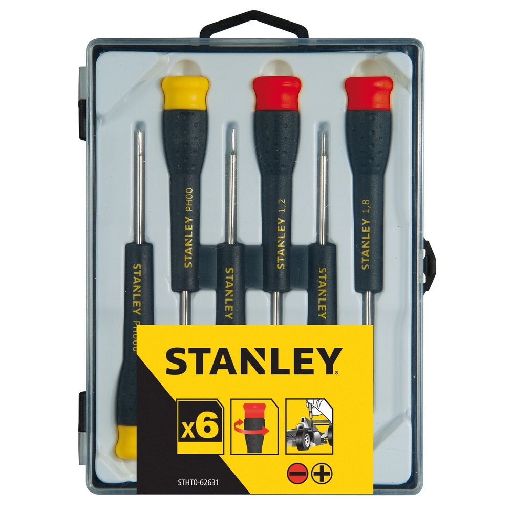 Micro-tournevis fente + Phillips - jeu de 6 pièces - STHT0-62631 - STANLEY