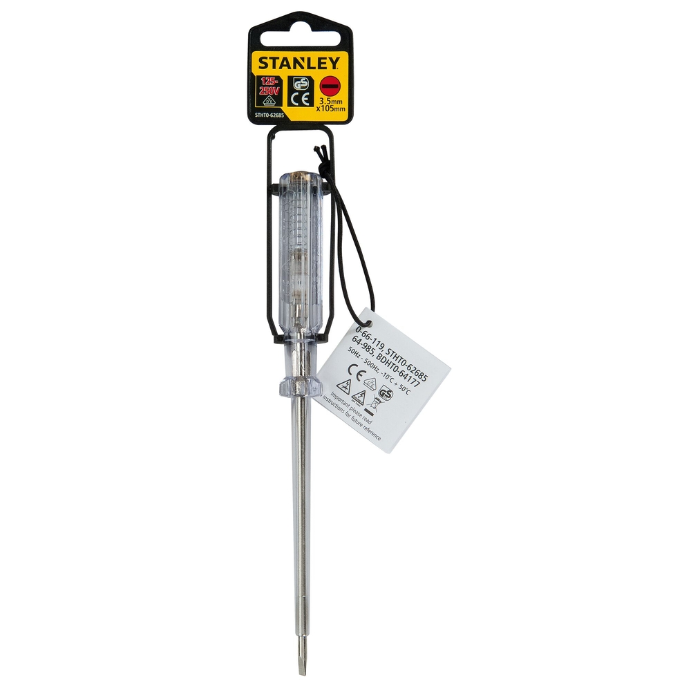 Tournevis testeur long basse tension 3,5 x 105 mm - STHT0-62685 - STANLEY