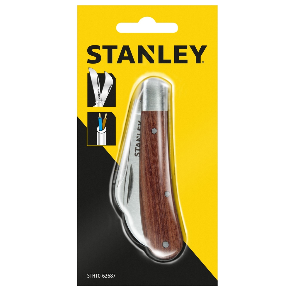 Couteau d'électricien à 2 lames - manche bois - STHT0-62687 - STANLEY
