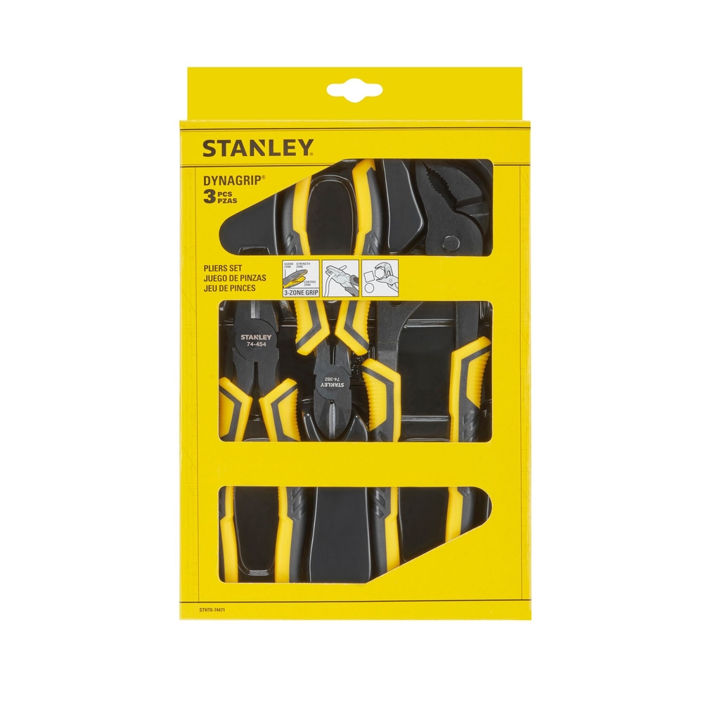 Lot de 3 pinces - multiprise - universelle - coupante - STHT0-74471 - STANLEY