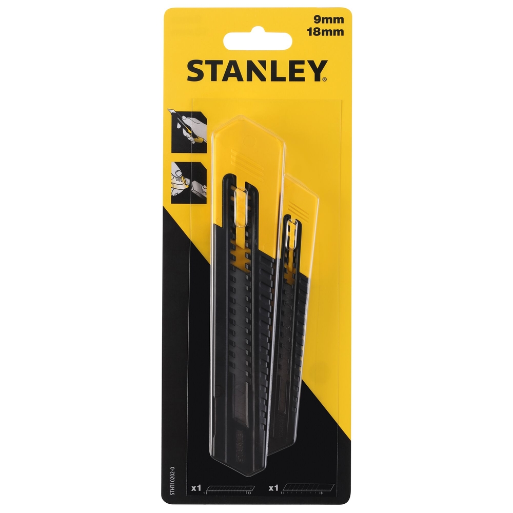 Lot de 2 cutters 9 et 18 mm SM - STHT10202-0 - STANLEY