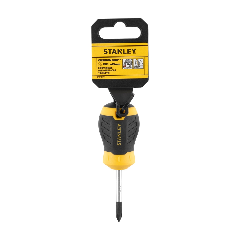 Tournevis Cushion Grip boule Phillips PH1 x 45 mm - STHT16154-0 - STANLEY