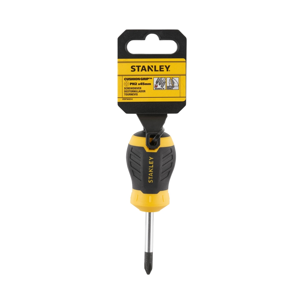 Tournevis Cushion Grip boule Phillips PH2 x 45 mm - STHT16157-0 - STANLEY