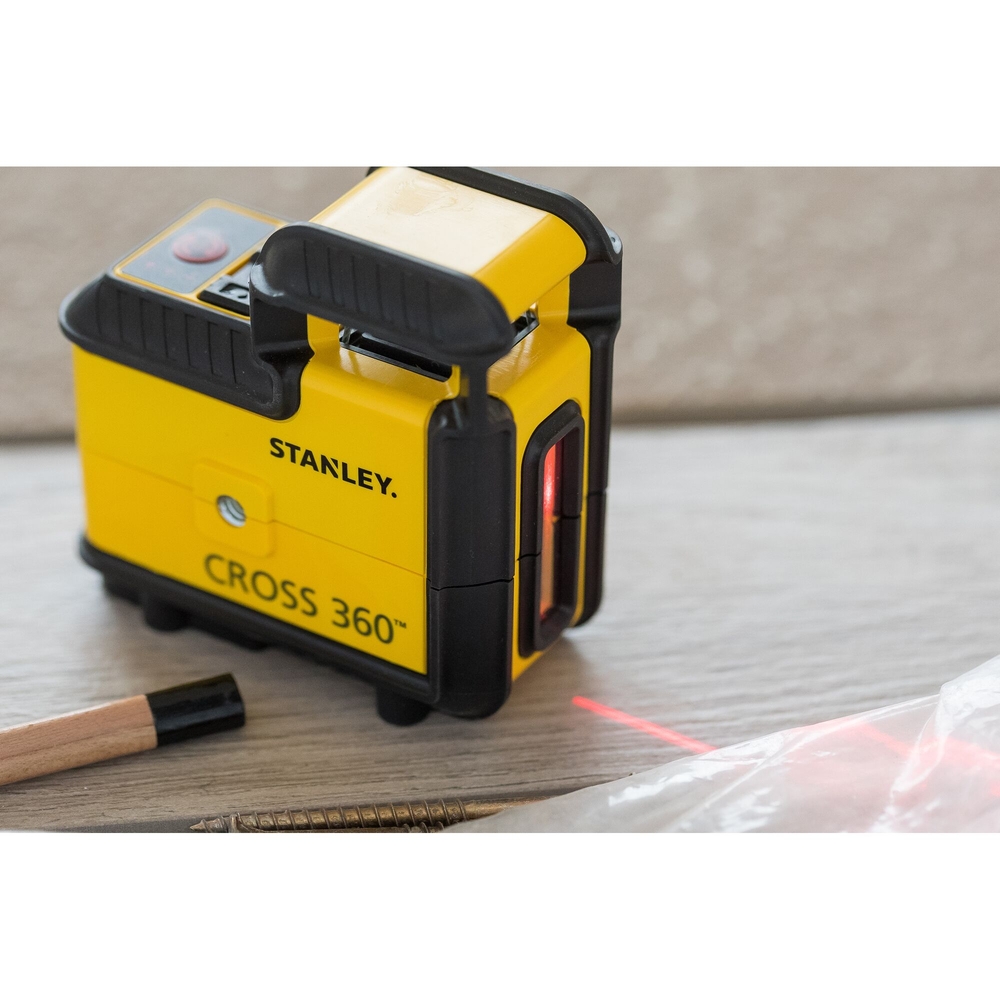 Kit niveau laser 360° CROSS360 rouge + trépied - STHT77640-1 - STANLEY
