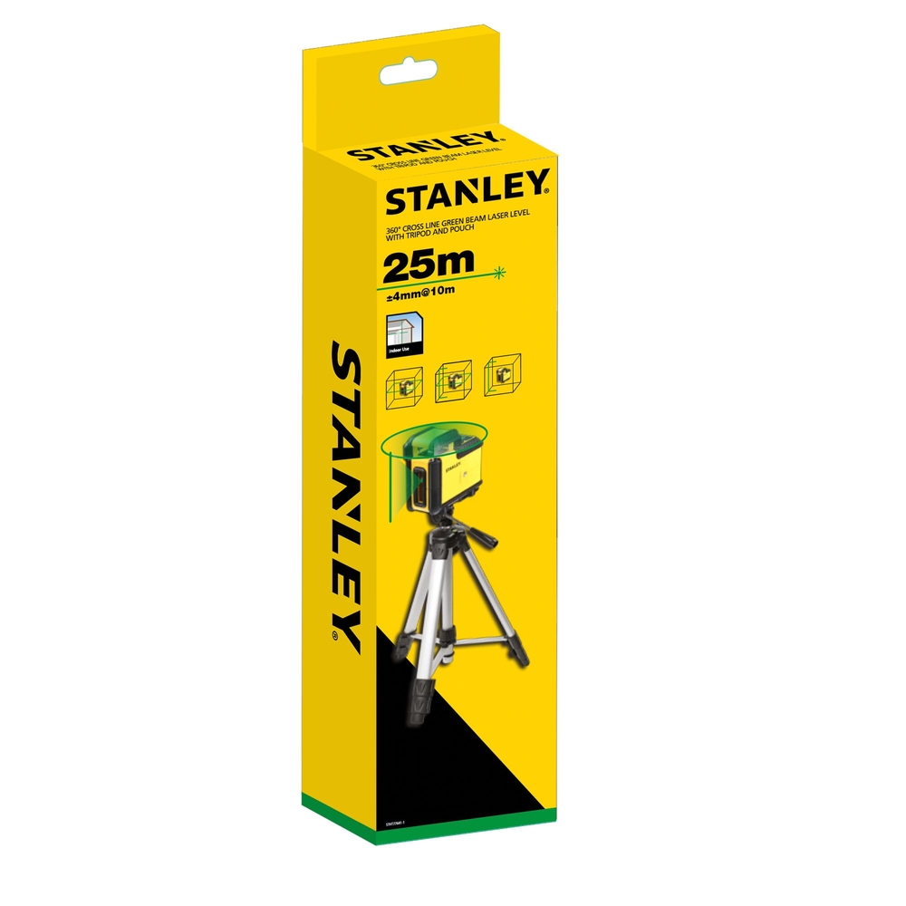 Kit niveau laser 360° CROSS360 vert + trépied - STHT77641-1 - STANLEY