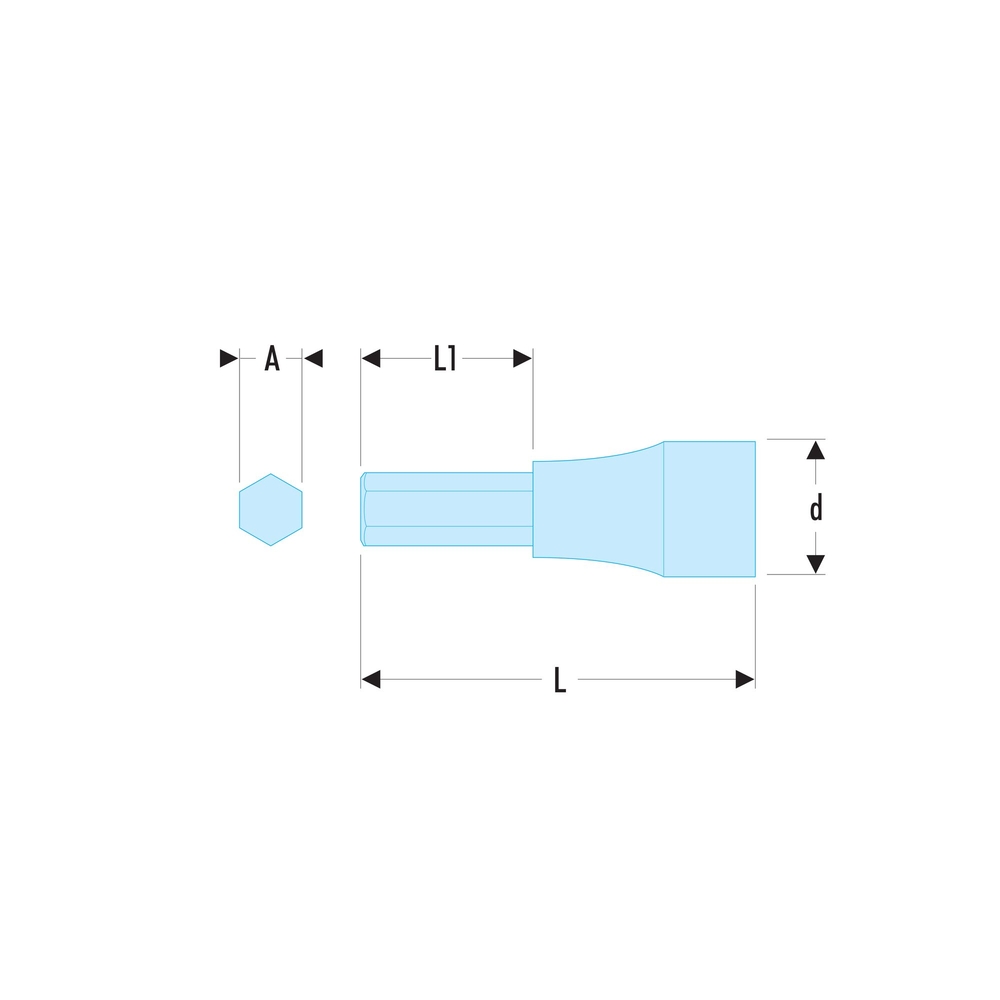 Douille tournevis 1/2' 6 pans 19 mm - FACOM - STM.19