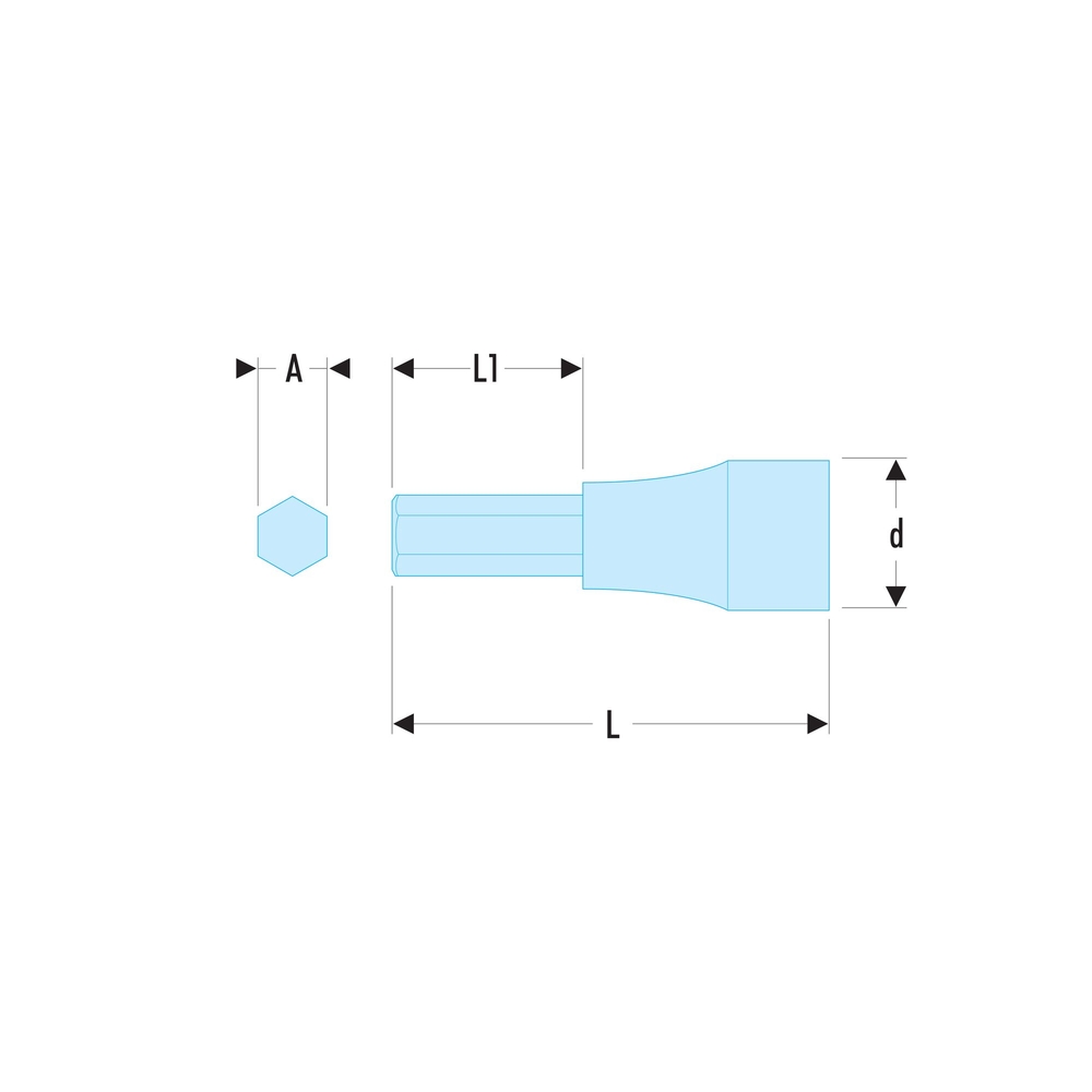Douilles tournevis pour vis 6 pans creux métriques 1/2