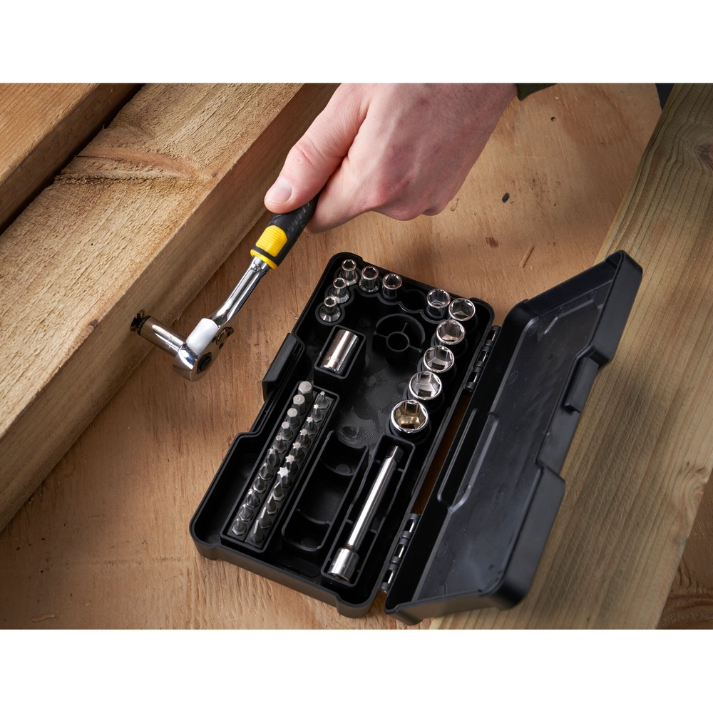Coffret de douilles compact 1/4’’ - jeu de 37 pièces - STMT82672-0 - STANLEY