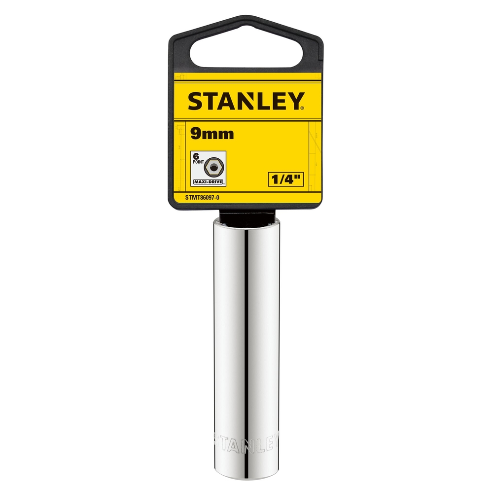 Douille longue 1/4’’ 6 pans 9 mm - STMT86097-0 - STANLEY