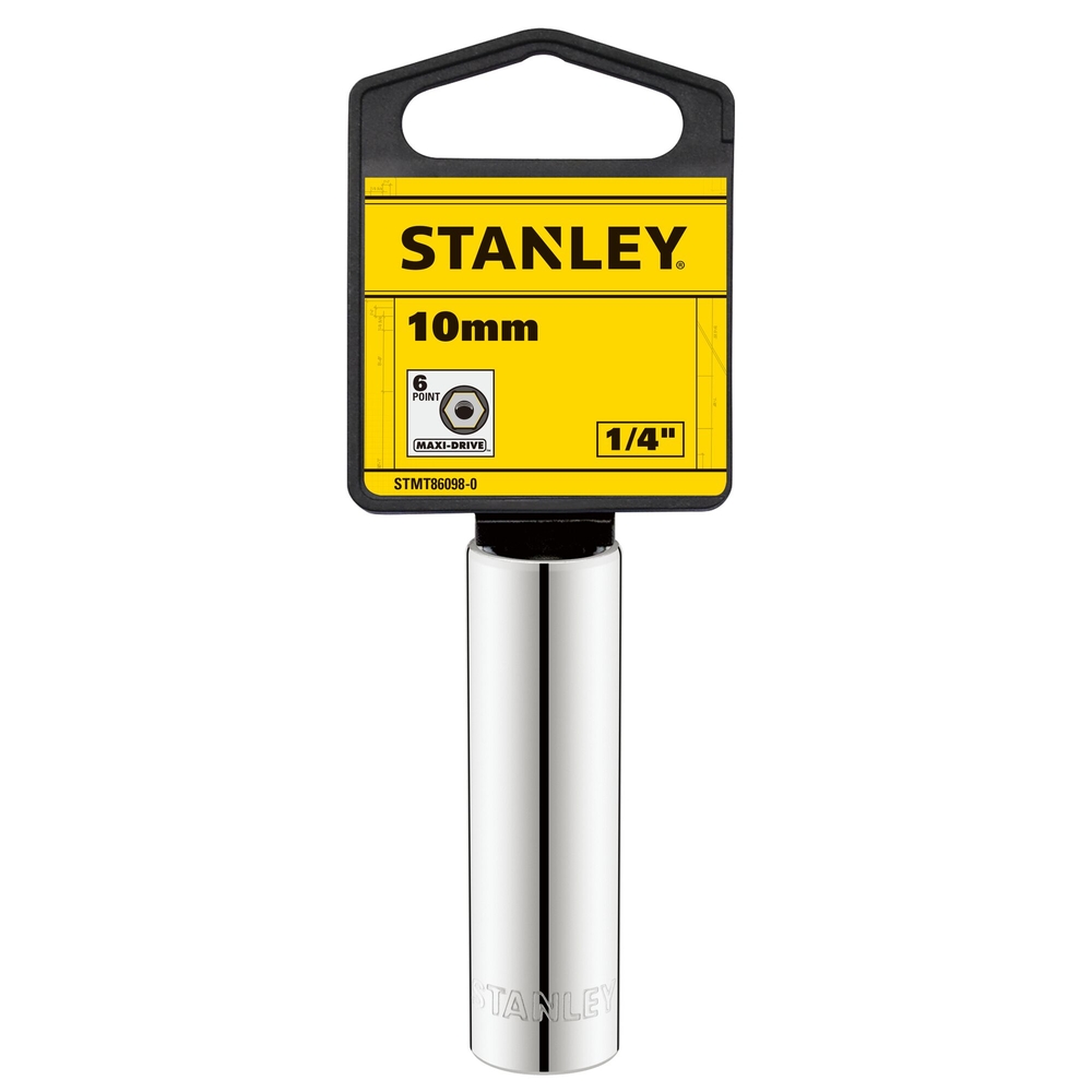 Douille longue 1/4’’ 6 pans 10 mm - STMT86098-0 - STANLEY