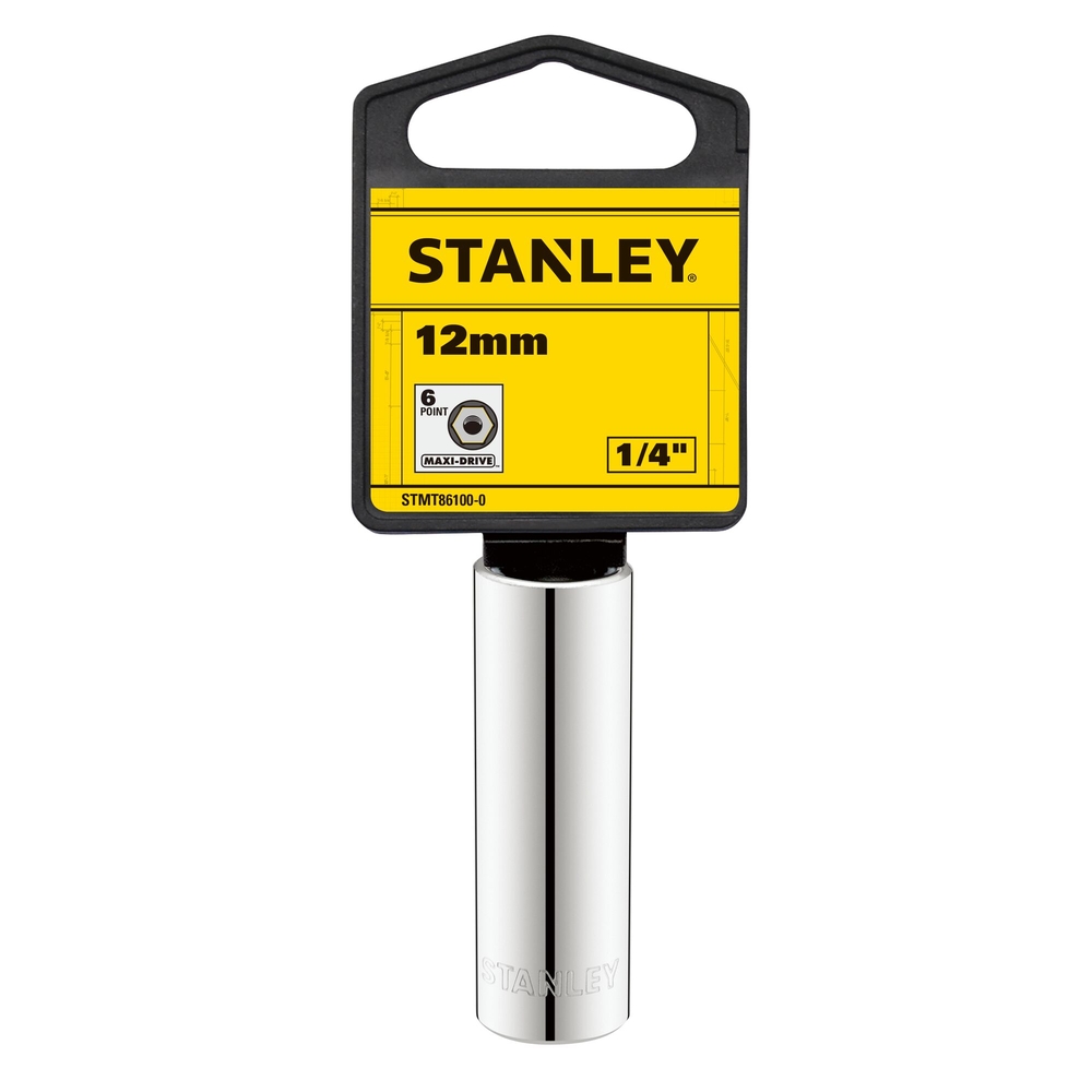 Douille longue 1/4’’ 6 pans 12 mm - STMT86100-0 - STANLEY
