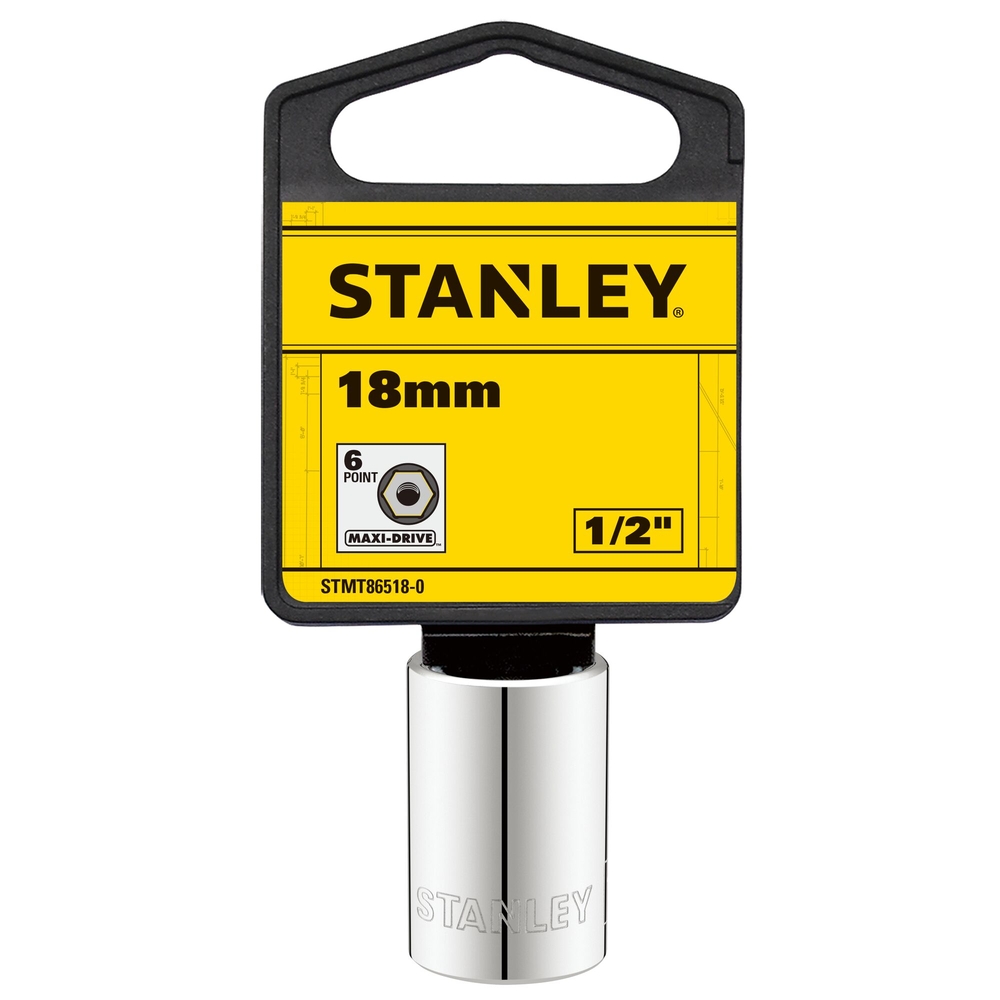 Douille 1/2’’ 6 pans 18 mm - STMT86518-0 - STANLEY