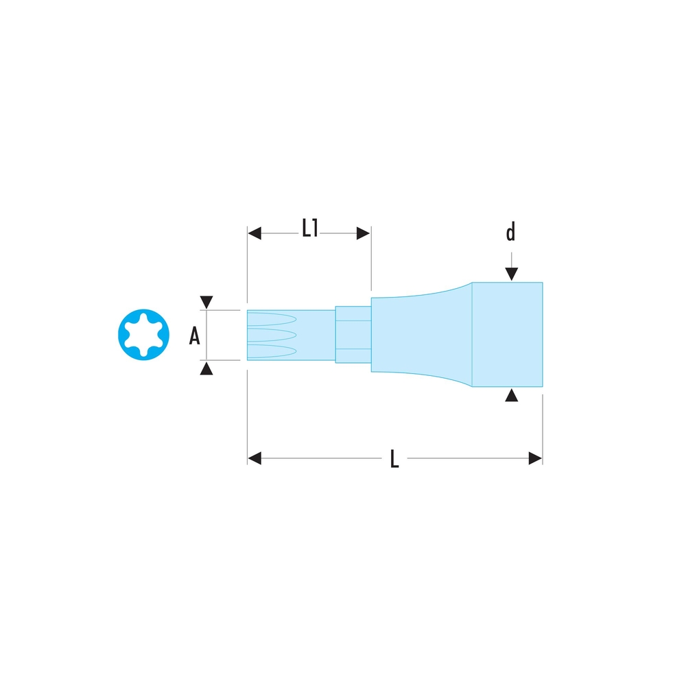 Douilles tournevis pour vis Torx 1/2