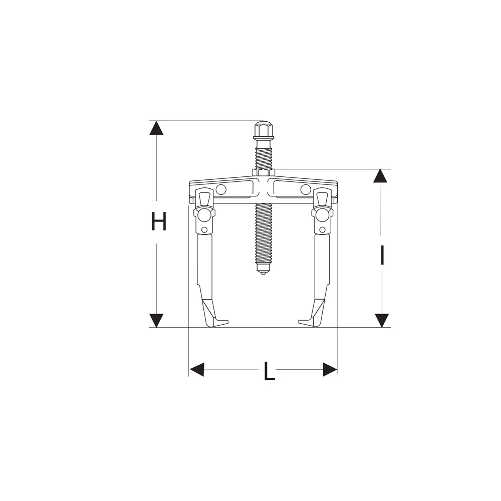 Extracteur 2 griffes coulissant 3t intér 86 - 136 mm extér 60 - 122 mm - FACOM - U.232-130
