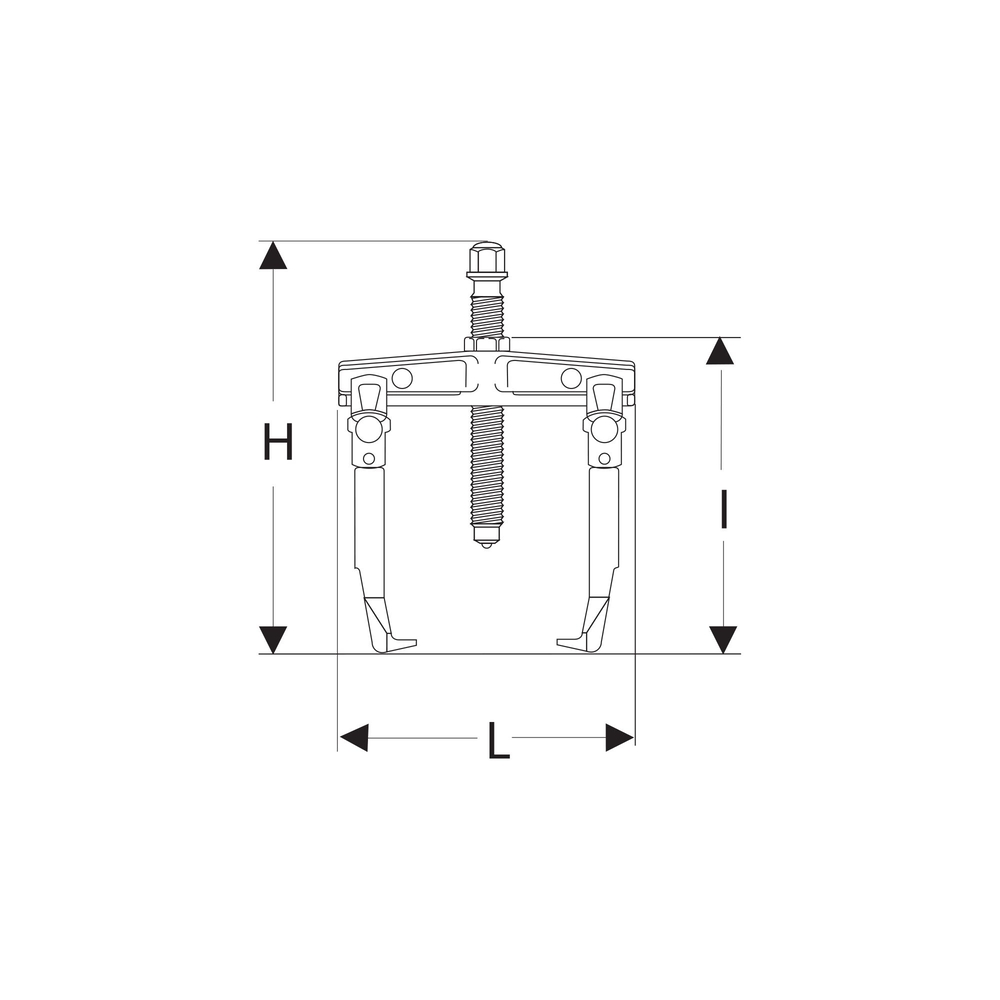 Extracteur 2 griffes coulissantes 4t intér 127-222mm extér 86-203mm - FACOM - U.232-210
