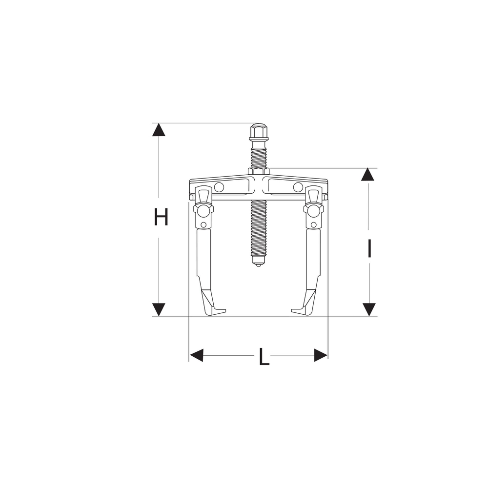 Extracteur 2 griffes coulissantes 5t intér 148-346mm extér 100-325mm - FACOM - U.232-340