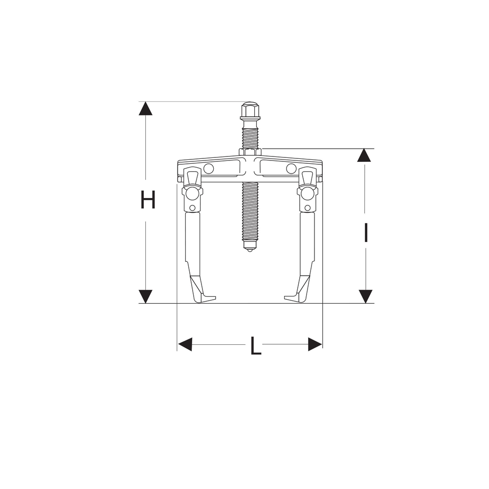 Extracteur 2 griffes coulissantes 15t intér 65-90mm extér 30-60mm - FACOM - U.232-65