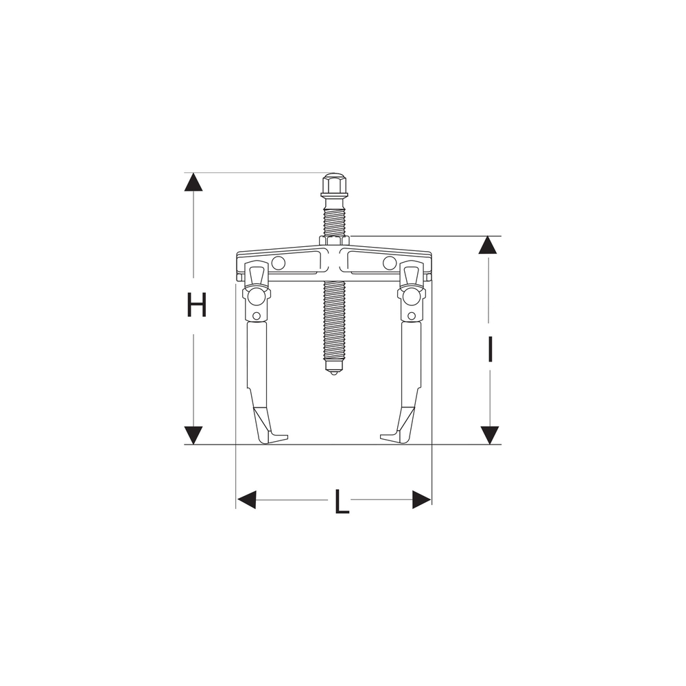 Extracteurs 2 griffes coulissantes avec blocage 250 mm - FACOM - U.32T15-25