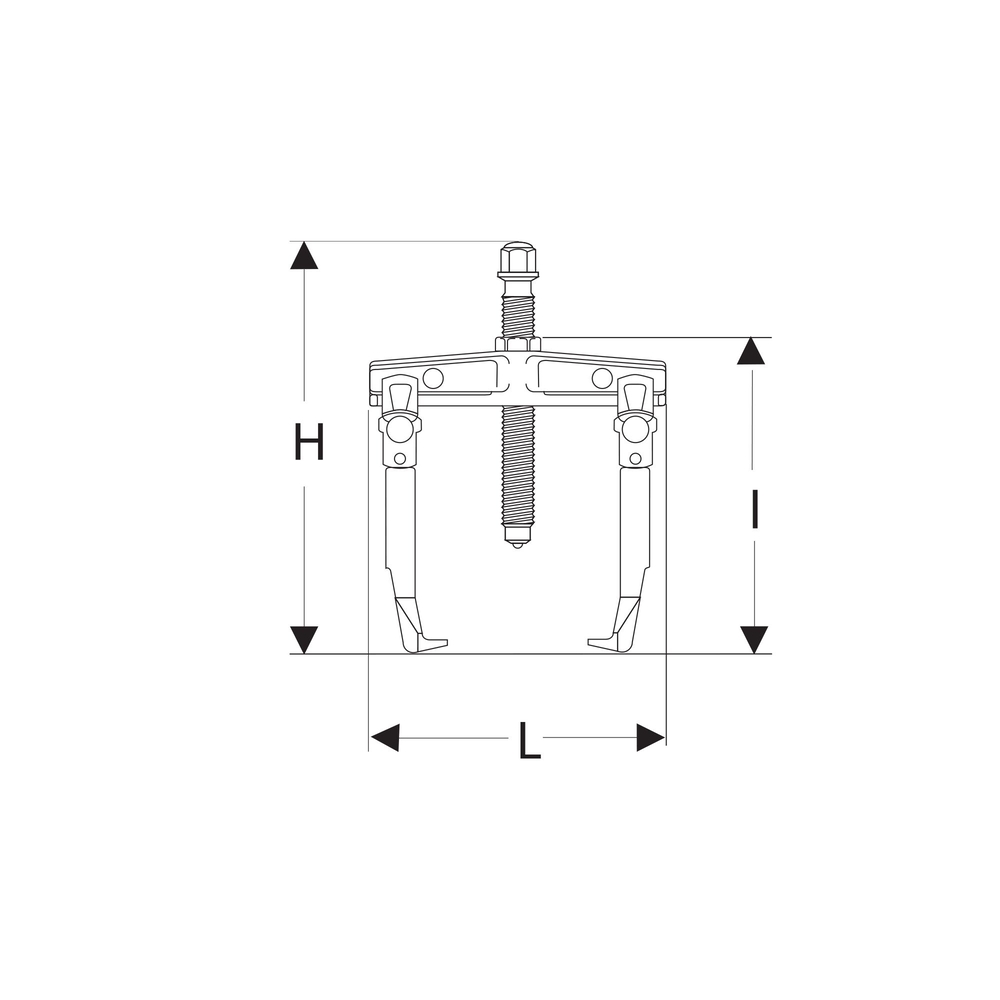Extracteurs 2 griffes coulissantes avec blocage 350 mm - FACOM - U.32T15-35
