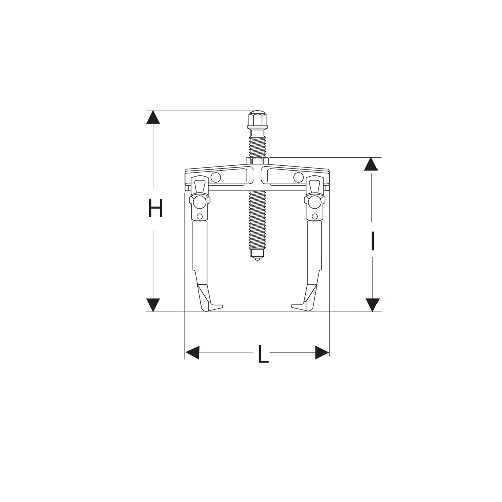 Extracteurs 2 griffes coulissantes avec blocage profondeur 160 mm - FACOM - U.32T6-16