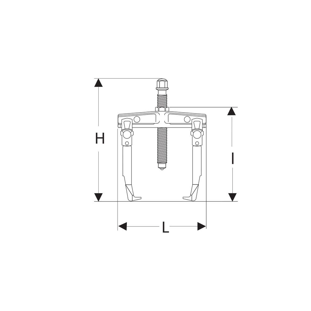 Extracteurs 2 griffes coulissantes avec blocage 200 mm - FACOM - U.32T6-20