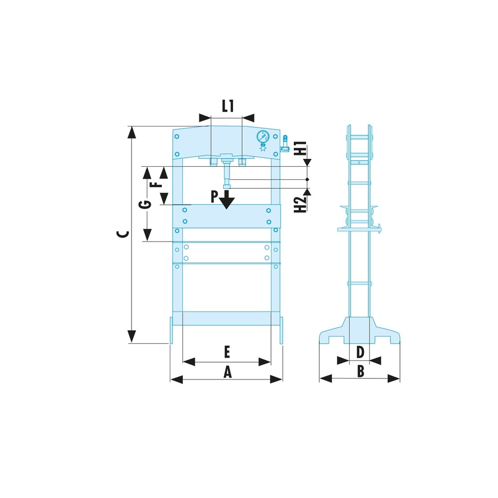 Presse pneumatique 50T - FACOM - W.450PNA