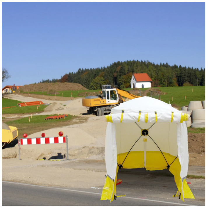 TENTE DE CHANTIER 180 x 180 x 200 cm MONTAGE RAPIDE TROTEC - HAUTEUR 2 M - 180KE 