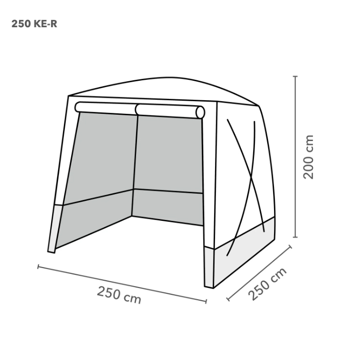 TENTE DE CHANTIER 250 x 250 x 200 cm MONTAGE RAPIDE TROTEC - HAUTEUR 2 M - 250KE 