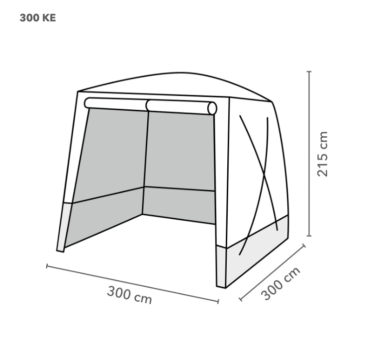 TENTE DE CHANTIER 300 x 300 x 215 cm MONTAGE RAPIDE TROTEC - HAUTEUR 2,15 M - 300KE 
