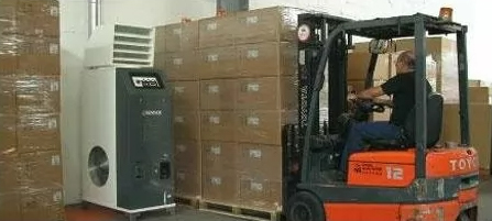 Chauffage d'Atelier SOVELOR à Air Pulsé Fixe au Fioul ou GNR ou gazoil - F80