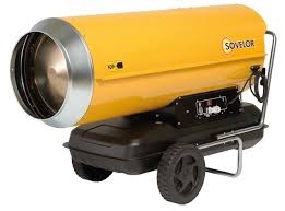 Chauffage SOVELOR air pulsé mobile au fuel combustion directe -HP110