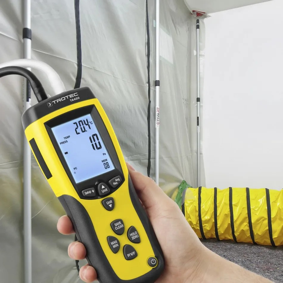 Anémomètre à tube de Pitot avec certificat d'étalonnage TROTEC - TA400