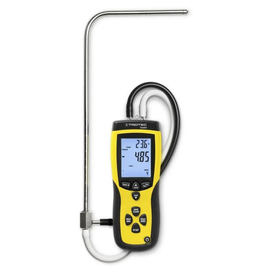 Anémomètre à tube de Pitot avec certificat d'étalonnage TROTEC - TA400