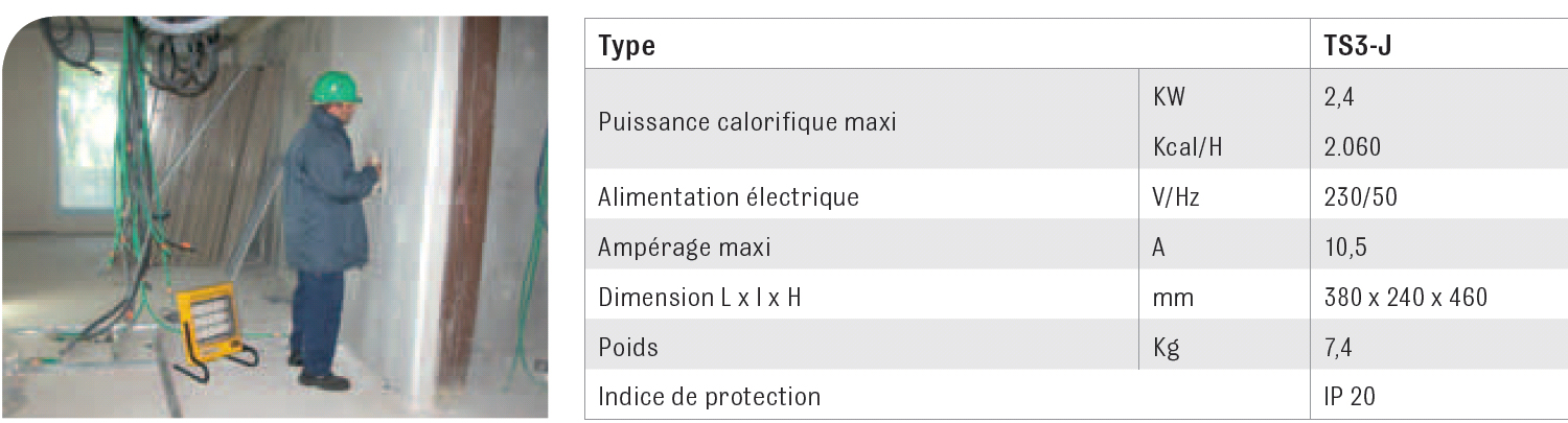 Chauffage SOVELOR portable électrique 2,4kW rayonnement infrarouge TS3J