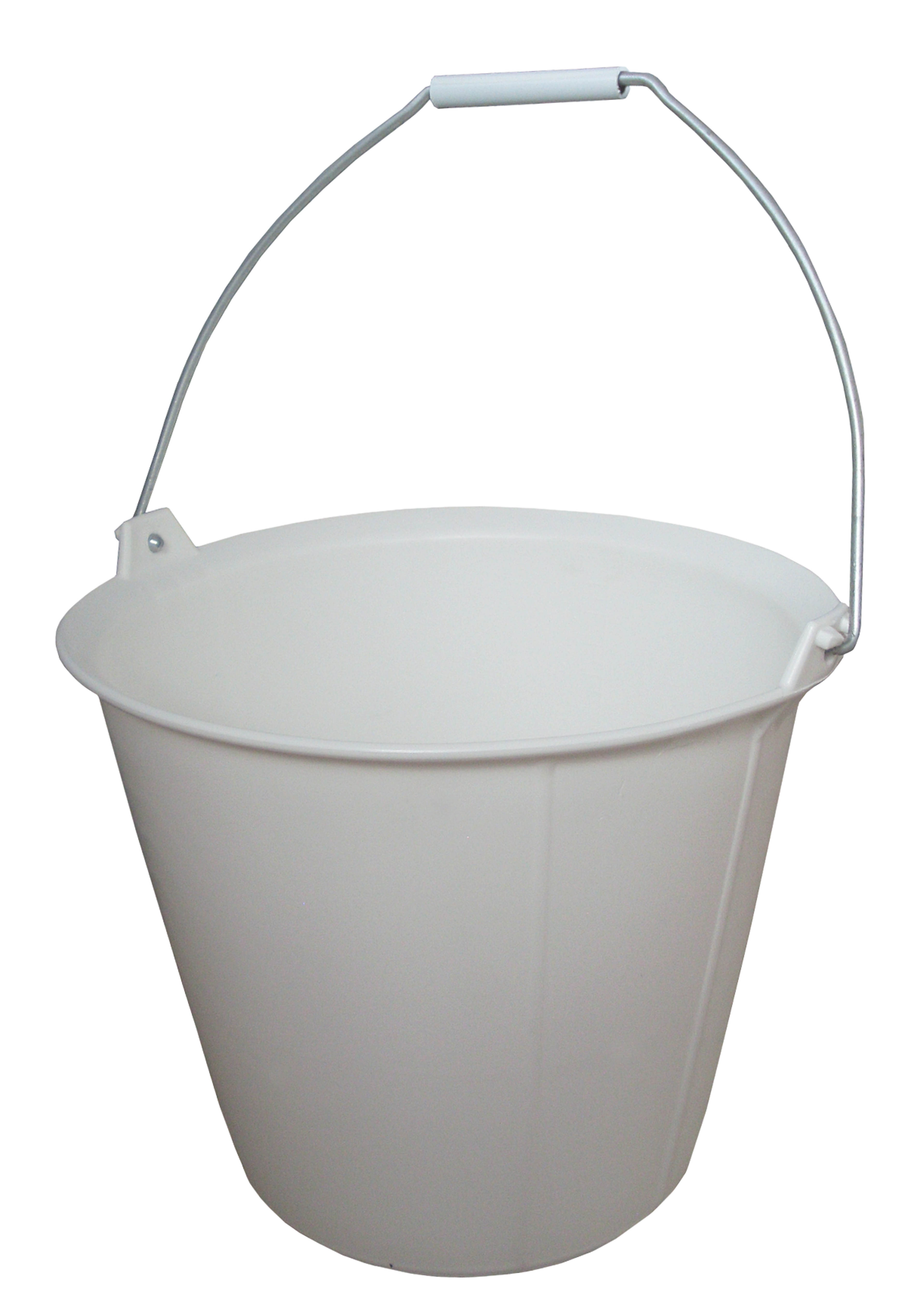 Seau PRO BLANC renforcé à ergots 13 litres anse Diam. 6.3 mm TALIAPLAST - 310131