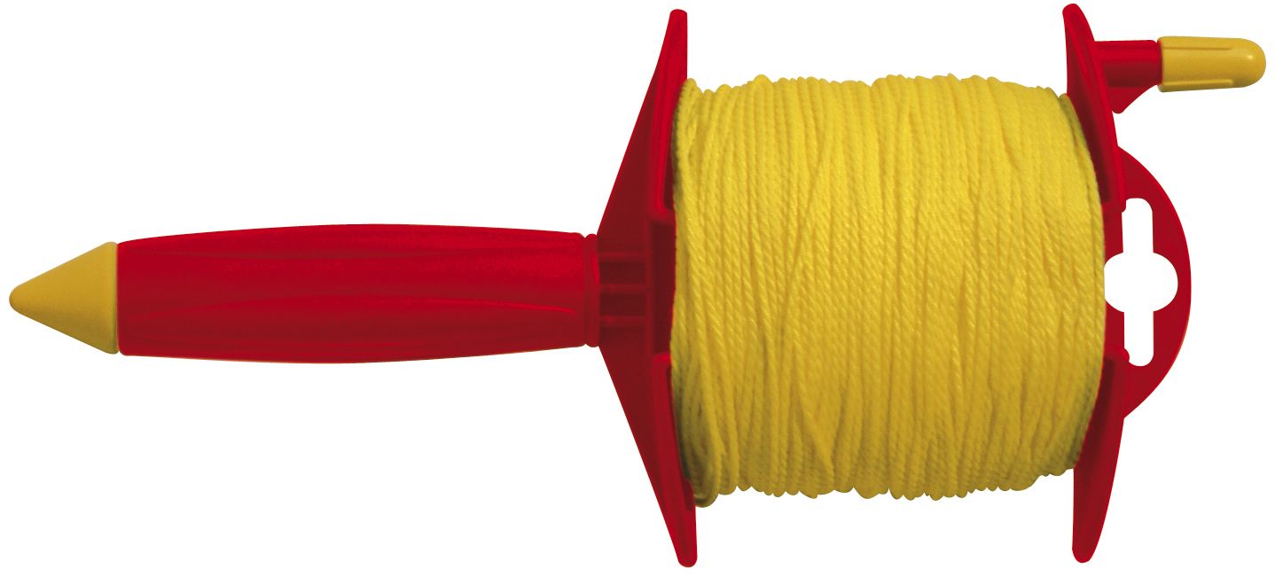 CORDEAU SUR ENROULEUR TALIAPLAST 100M FIL 1,5MM TRESSE JAUNE -400440