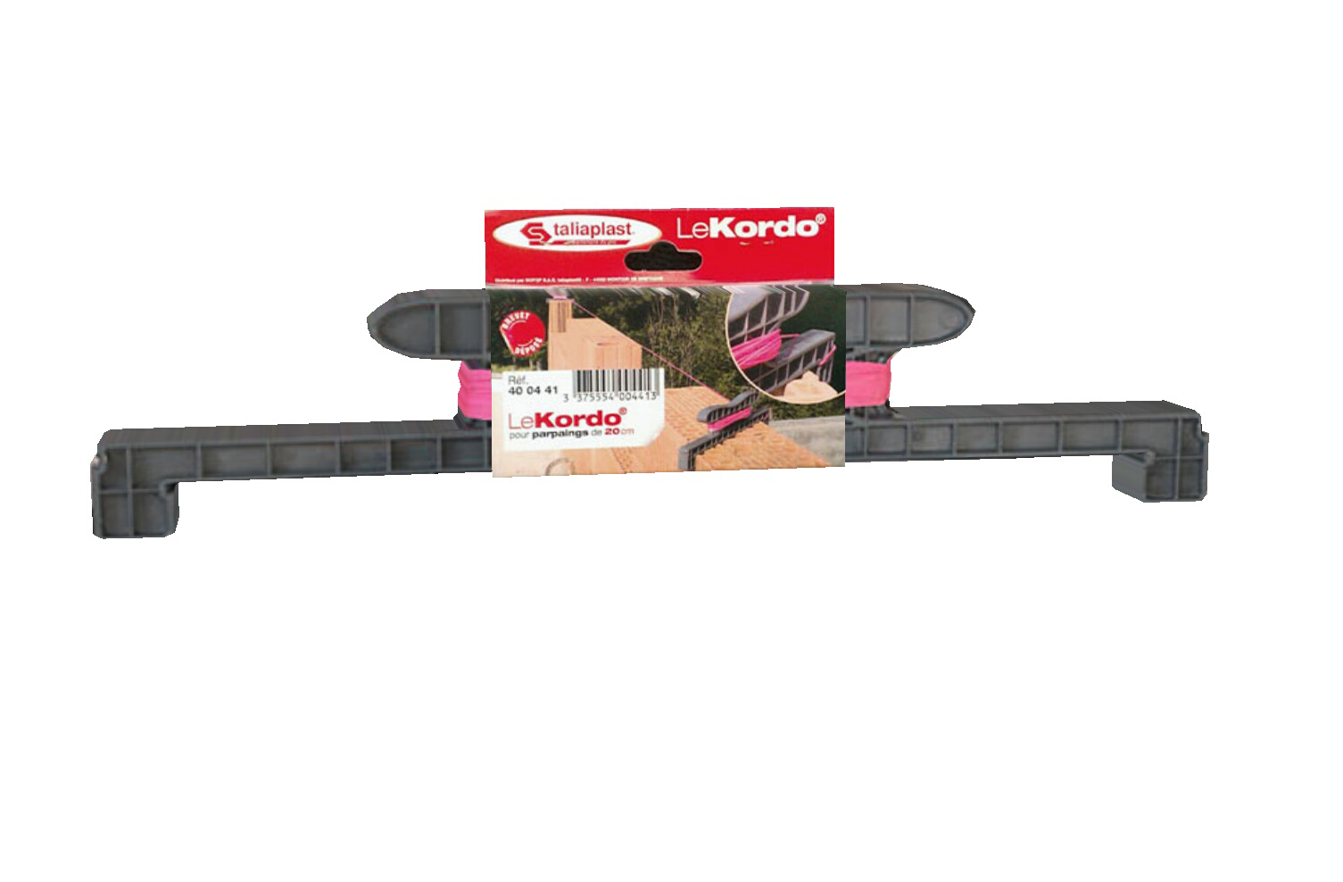 Kordo largeur 375mm avec drisse fluo rose 1,5mmx20m TALIAPLAST - 400445