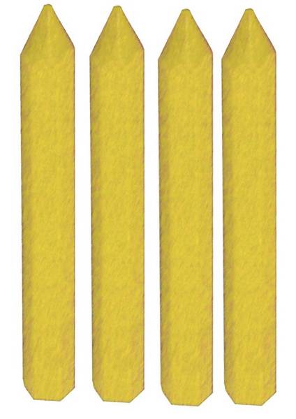 CRAIES JAUNES HEXAGONALES L.120MM LOT DE 4 TALIAPLAST - 400967