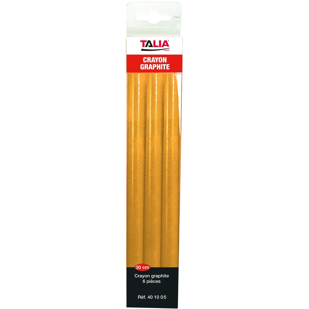 Crayon graphite jaune 30 cm TALIAPLAST - 401005