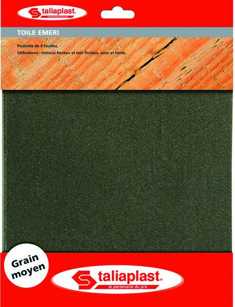 4 FEUILLES EMERI 180X280MM GRAIN 1 TALIAPLAST - 402032