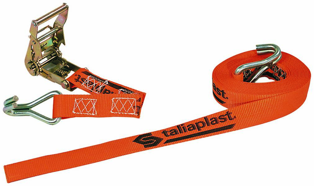 SANGLE D'ARRIMAGE A CLIQUET ORANGE 6MX35MM TALIAPLAST - 402200