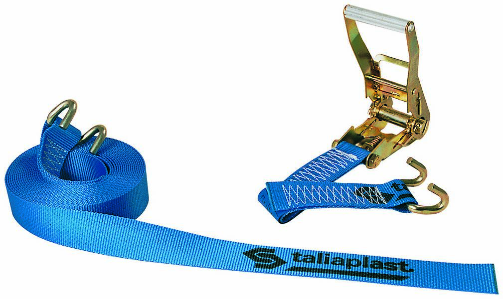 SANGLE D'ARRIMAGE A CLIQUET BLEUE 9MX50MM TALIAPLAST - 402201