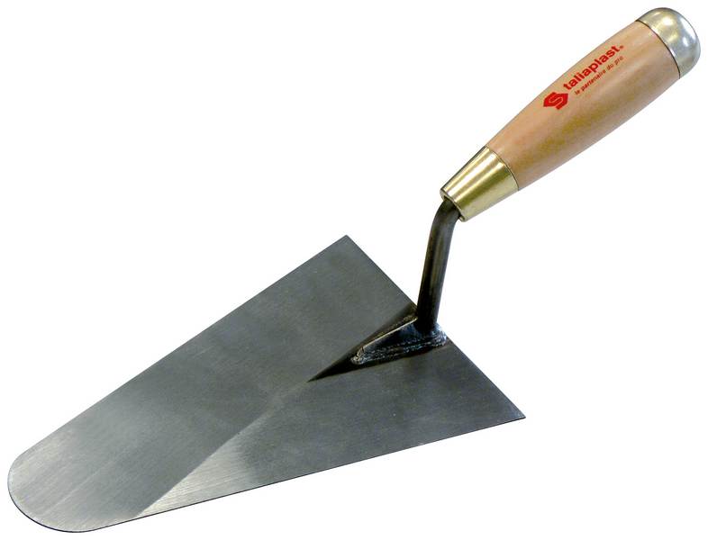 TRUELLE LISSEUSE BOUT ROND SOUDEE 20CM MANCHE BOIS TALIAPLAST - 430802