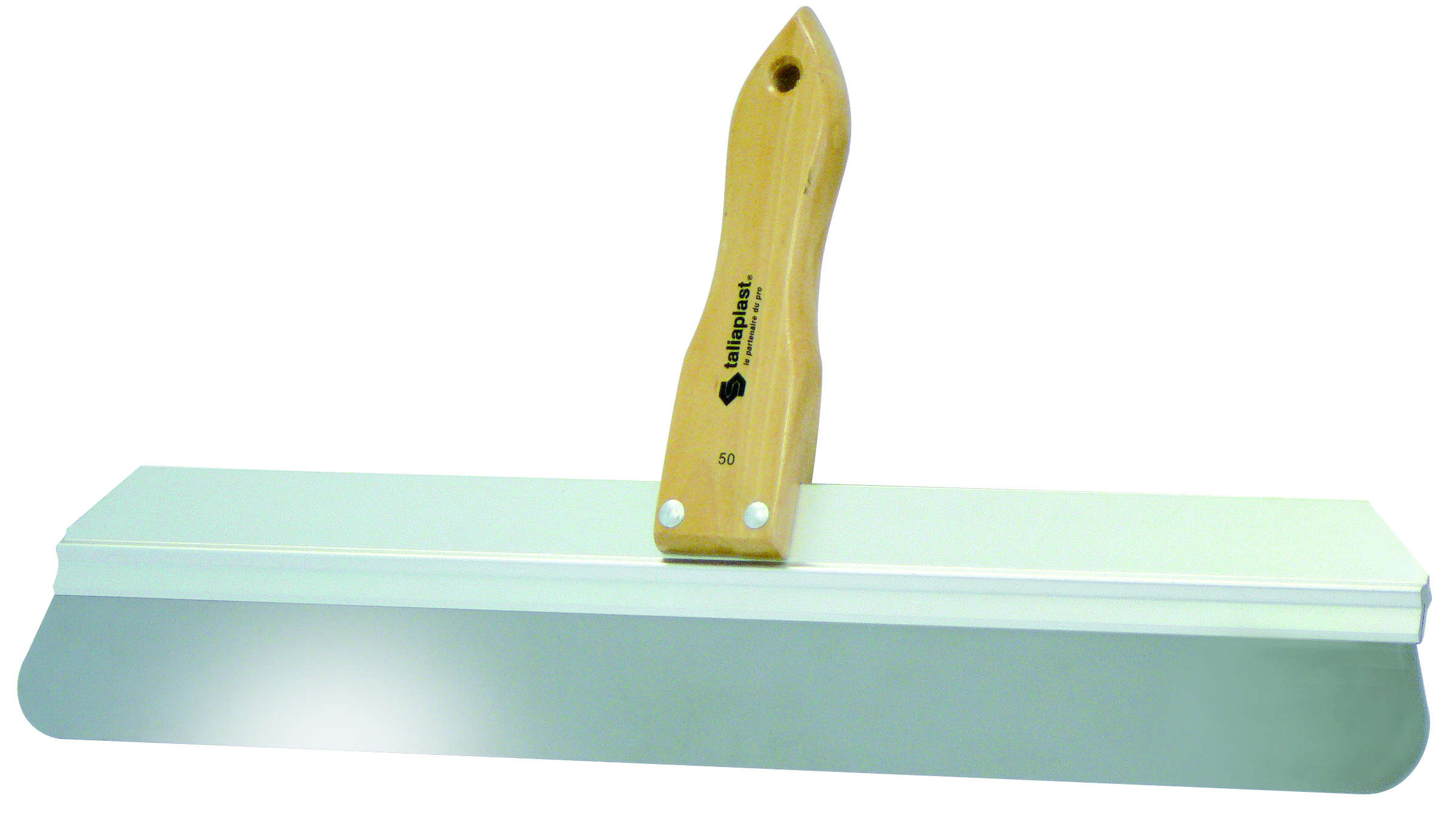 Couteau à enduire manche bois lame souple 50 CM à angles arrondis TALIAPLAST-440826